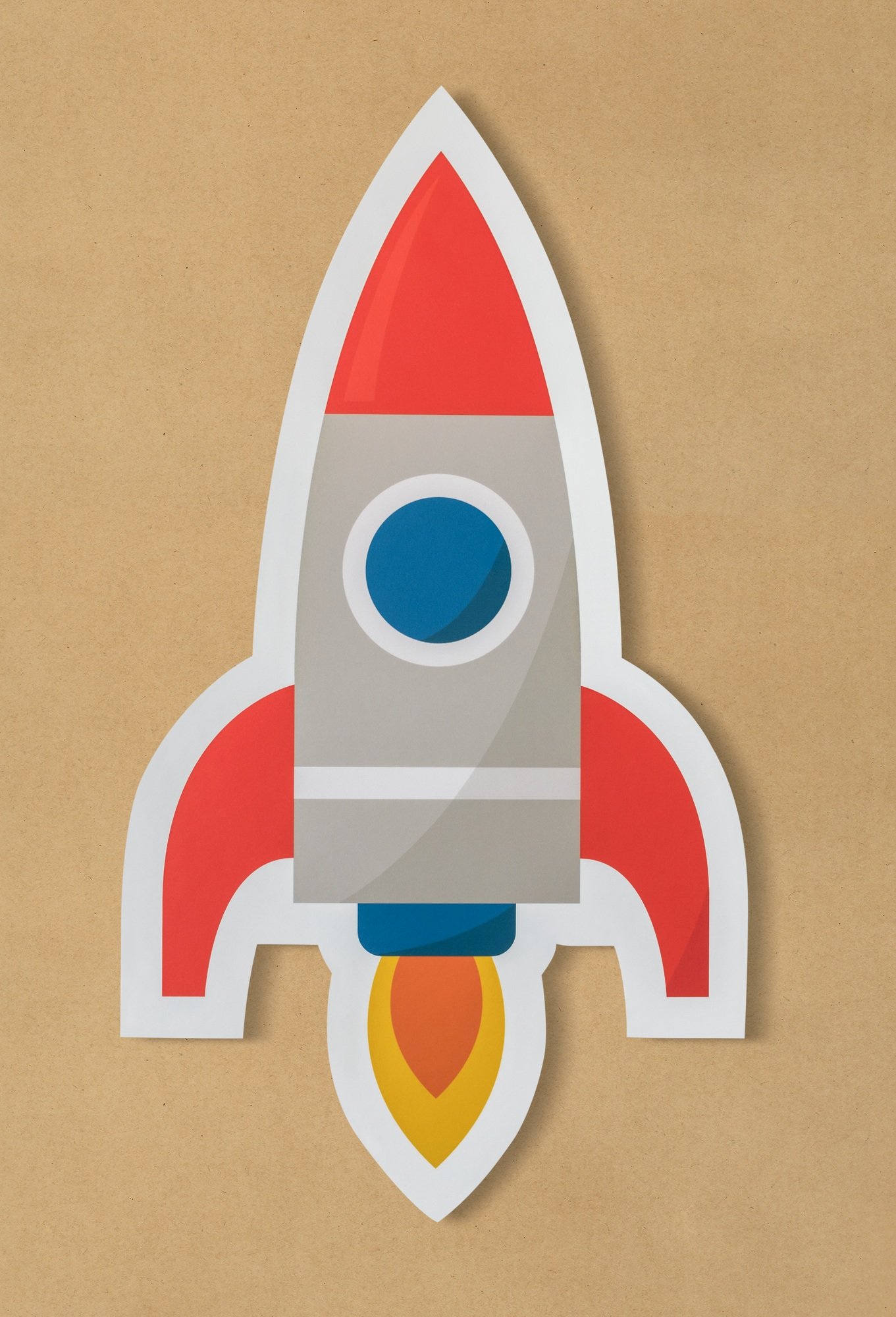 Business launching rocket ship icon